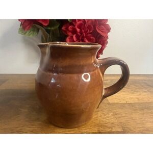 Vintage Hutton House Pottery Pitcher Brown Glaze London Ontario Canada Retro